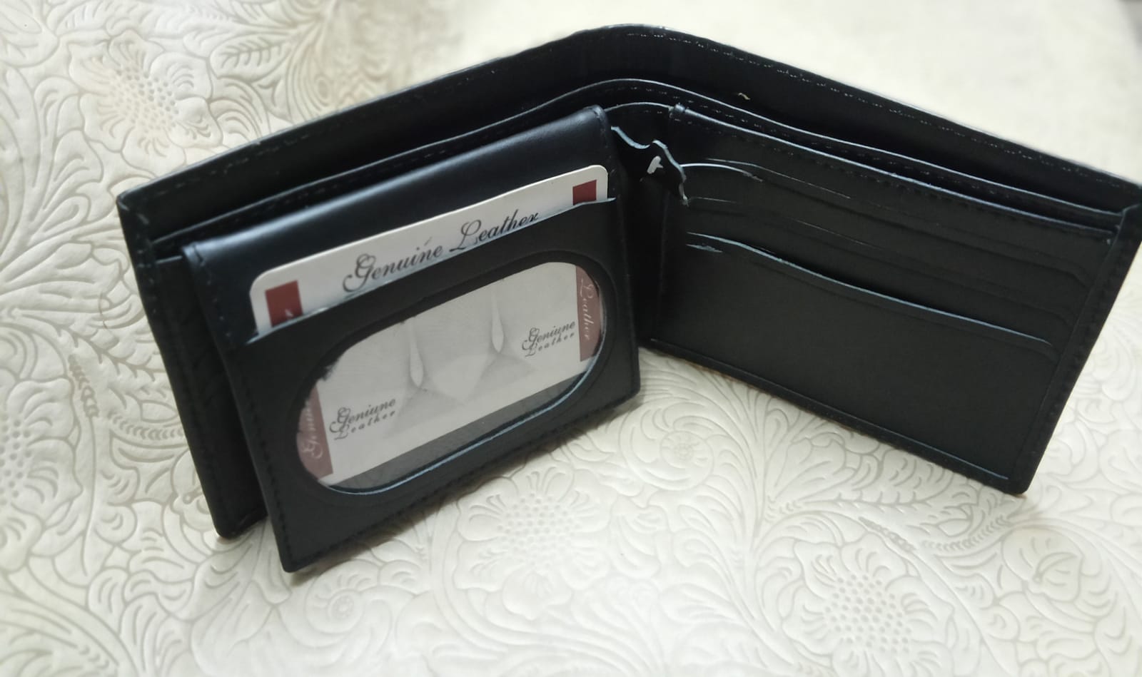 100% Genuine Cow Leather Wallet for Men - Black & Brown