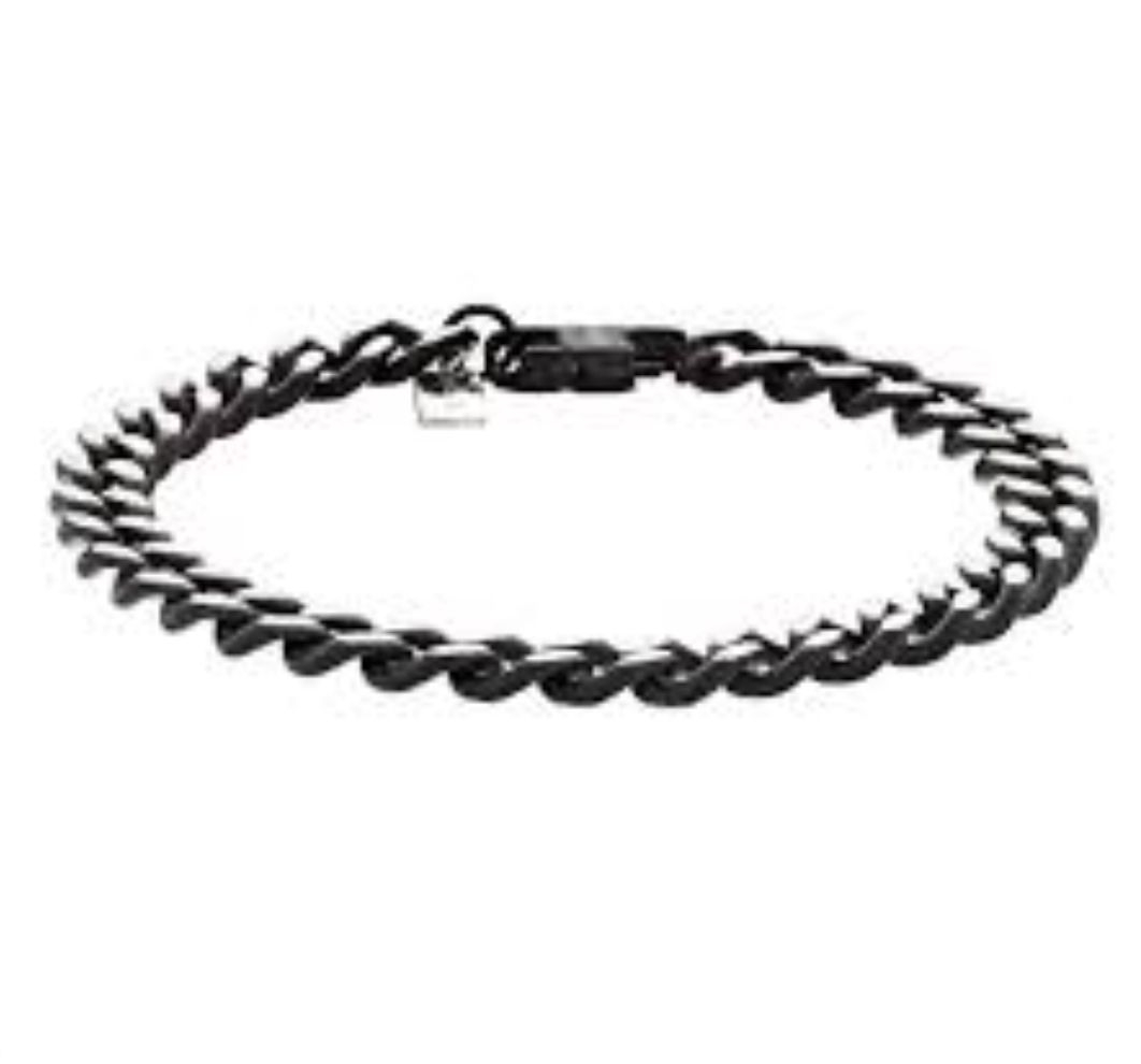 PACK OF 6 MEGA DEAL FASHION STAINLESS STEEL | BLACK 3D-BAR STICK LOCKET + TITANIUM RING + CUBAN LINK CHAIN BRACELET FOR BOYS AND GIRLS | TRENDY JEWELRY SET FOR MEN AND WOMEN