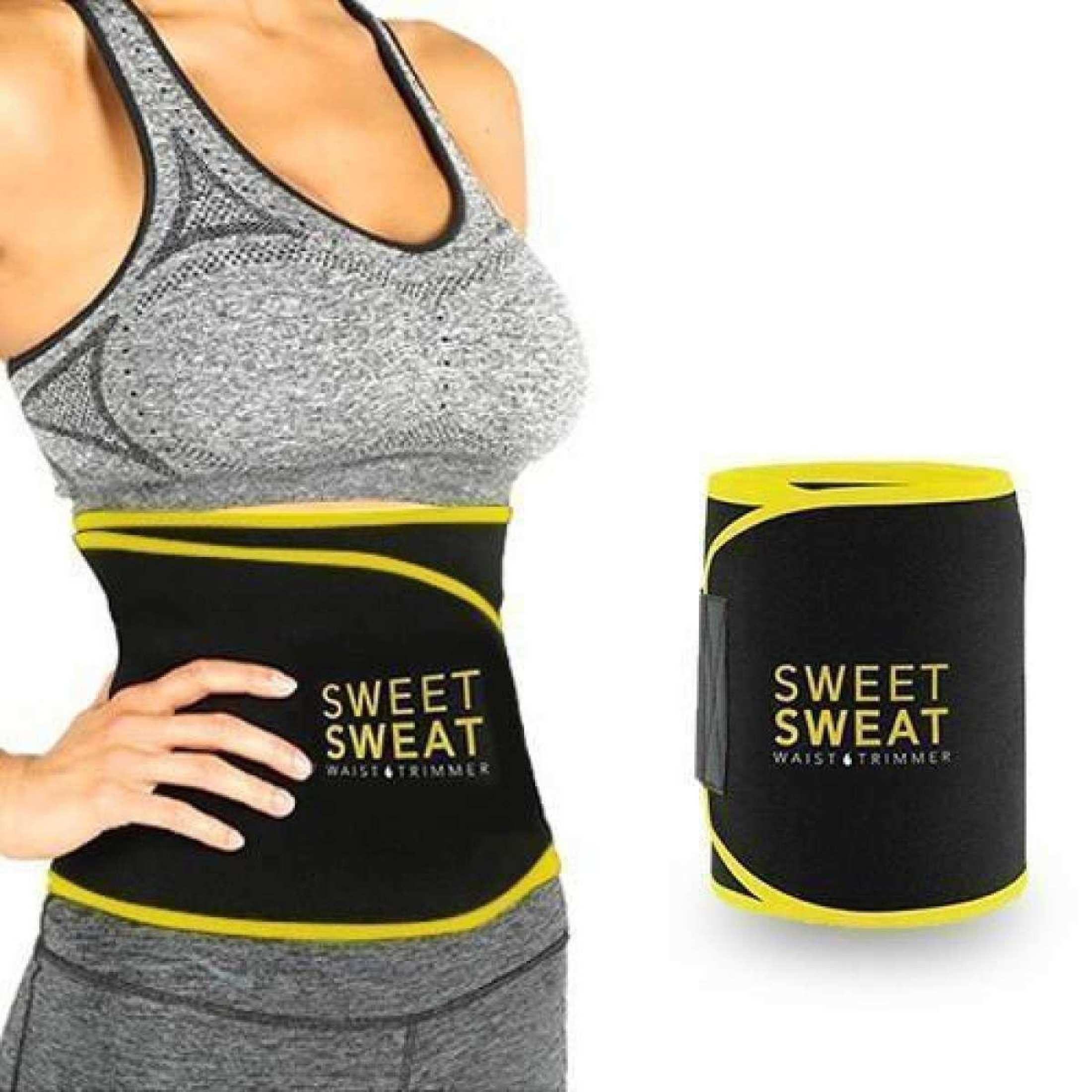 Black Sweat Waist Slimming Belt for Women, Sauna Waist Trainer Belt for Tummy Control, Belly Fat Support, Workout, Fitness & Weight Loss