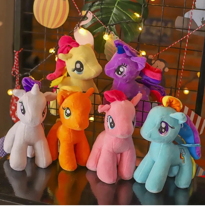 🦄 My Cute Lovely Little Horse Plush Pony Toys PP Cotton High Quality Poni Doll Toys for Children Colorful Rainbow Horse