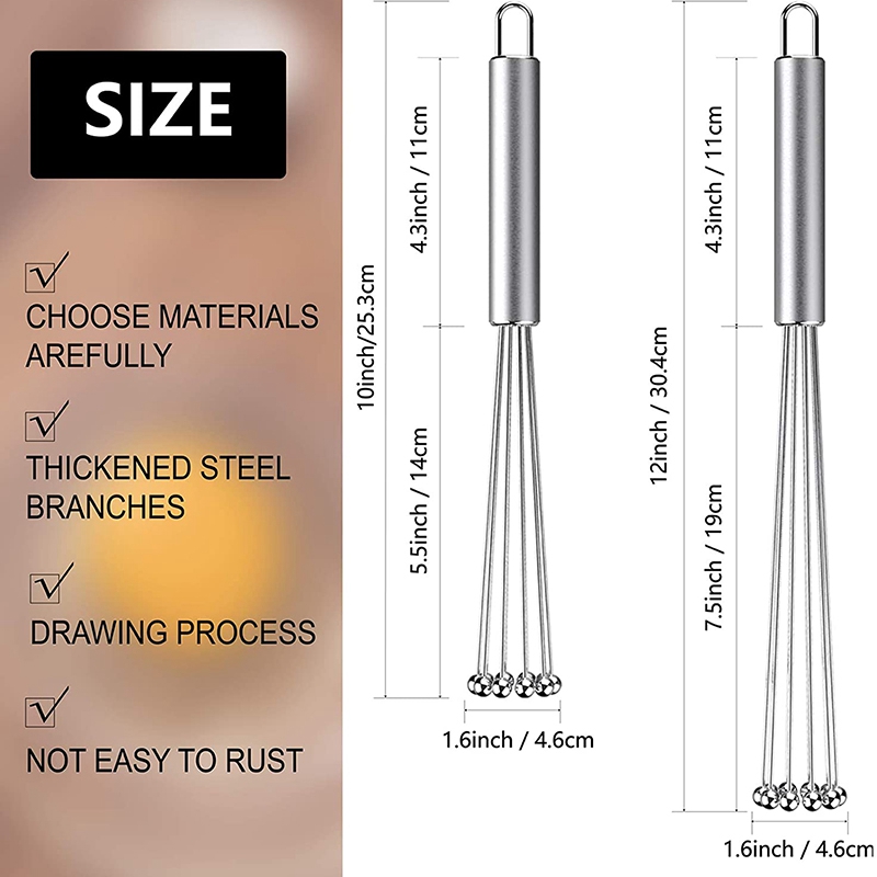1 Pcs Stainless Steel Ball Whisk Wire Egg Whisk Set Suitable For Kitchen Cooking, Stirring, Whisking, Beating 25 1 Pcs Stainless Steel Ball Whisk Wire Egg Whisk Set Suitable For Kitchen Cooking, Stirring, Whisking, Beating