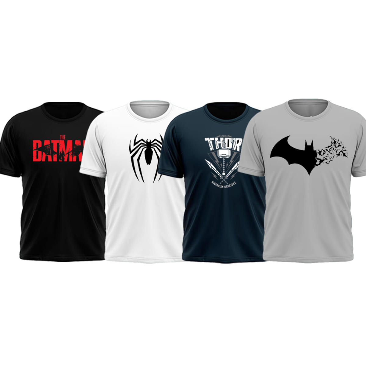 The Vintage Clothing Tshirt for Men Pack of 4 Summer 100% Cotton Fabric Printed New Trend Multiple Colors