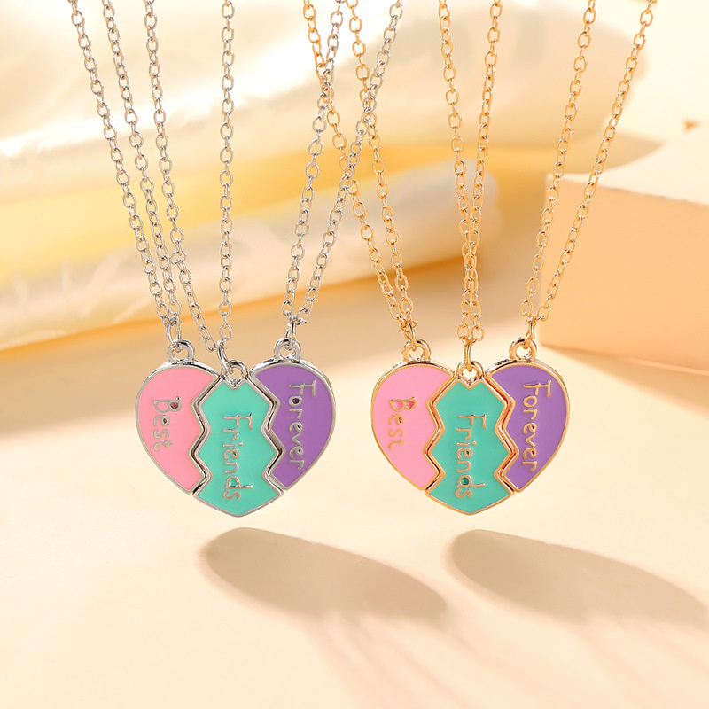 Best Friend Necklaces For Matching Heart Pendant Magnetic Bff