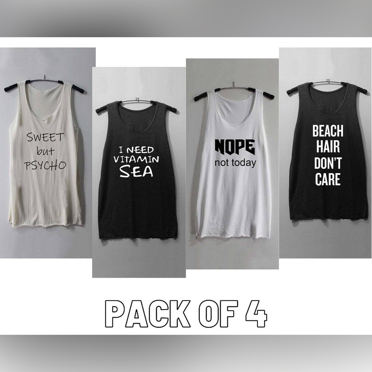 Black And White Cotton Tank Top Gym Sando For Men Pack Of 4 Buy Online At Best Prices In Pakistan Daraz Pk