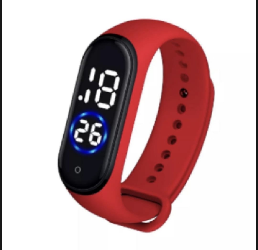 M4 Touch Waterproof Sport Led Digital Watch  for Girls | Simple & Soft Silicon Strap | Pastel Colors For Ladies Girls Boys & Kids