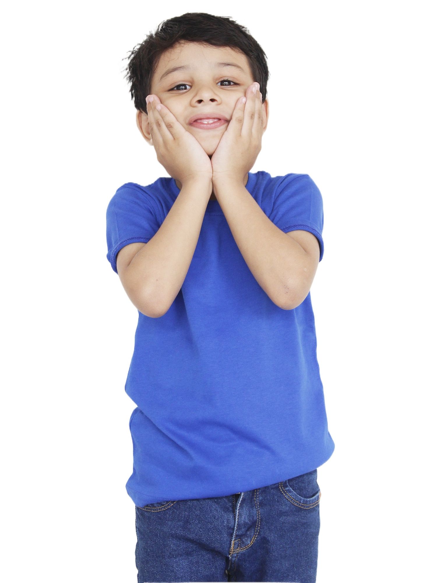 The Shop - Basic Round Neck Half Sleeves T-Shirt For Boys & Girls Kids, 1 Year To 14 Years  - RN-HS1
