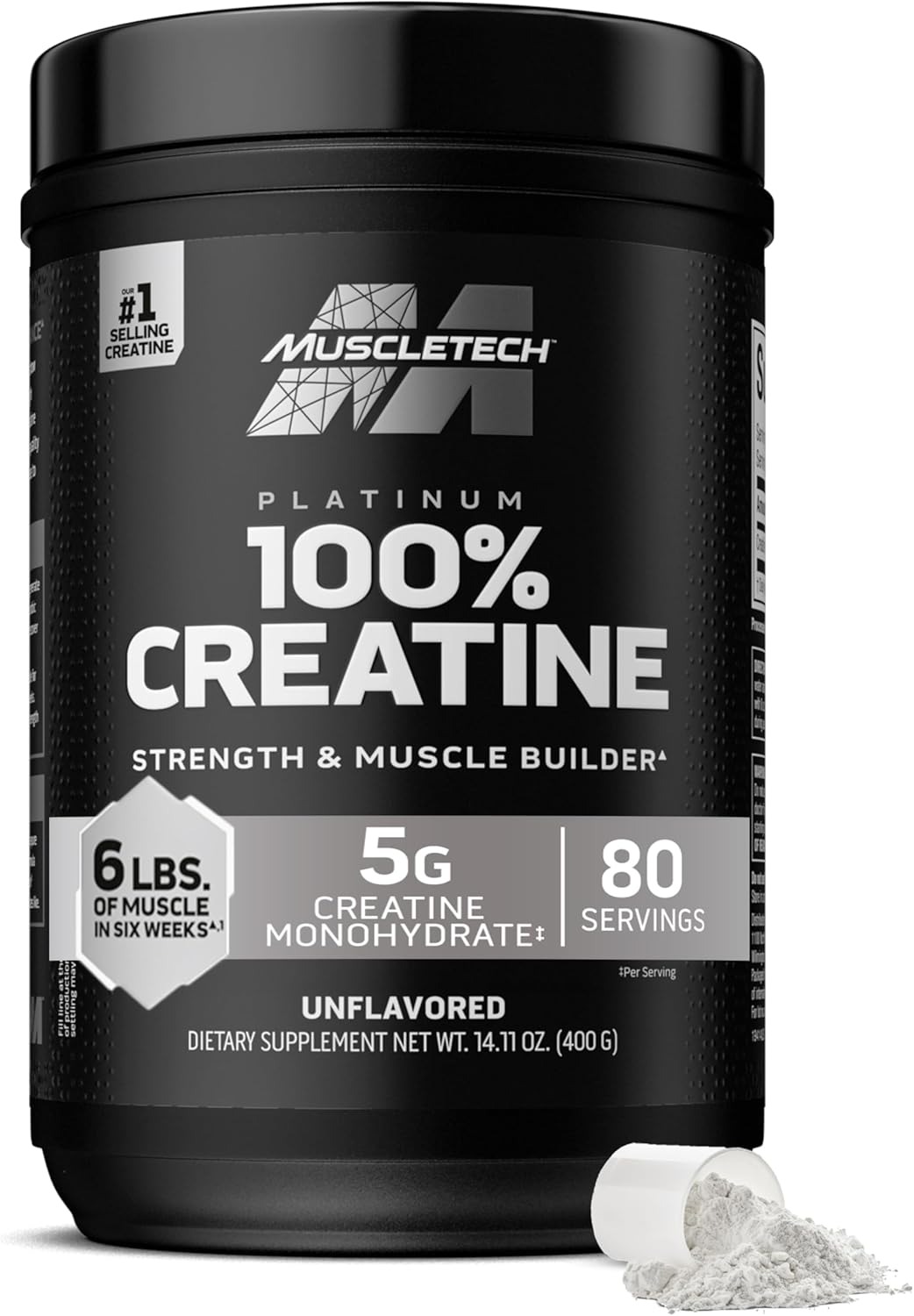 Creatine Monohydrate MuscleTech Platinum Pure Unflavored (80 Servings)