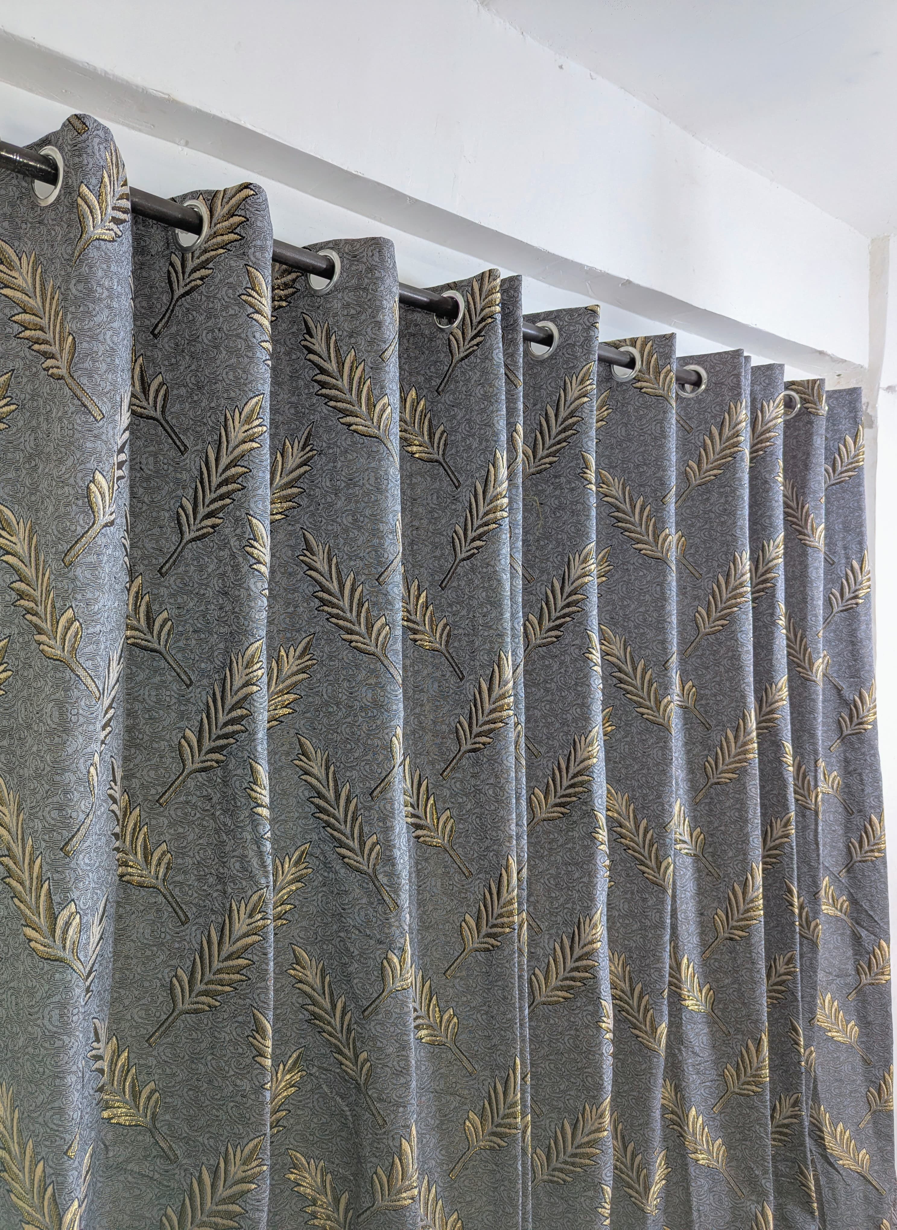 High Quality Premium Curtain 1Pc Parda (55*96 Inches) Elegant & Crystal Designs With Guaranteed Ring(Eyelet) For Bedroom & Living Room