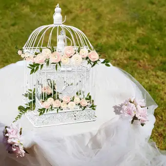 Wishing Well Bird Cage Wedding White Birdcage Cards Box Buy