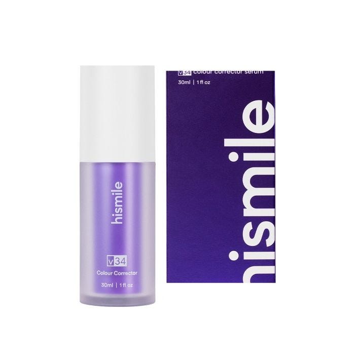 HISMILE V34 Teeth Removing Deep Smoke Stains Gingiva Protection Purple Orthopedic Toothpaste, Purple Teeth Whitening Toothpaste Kit