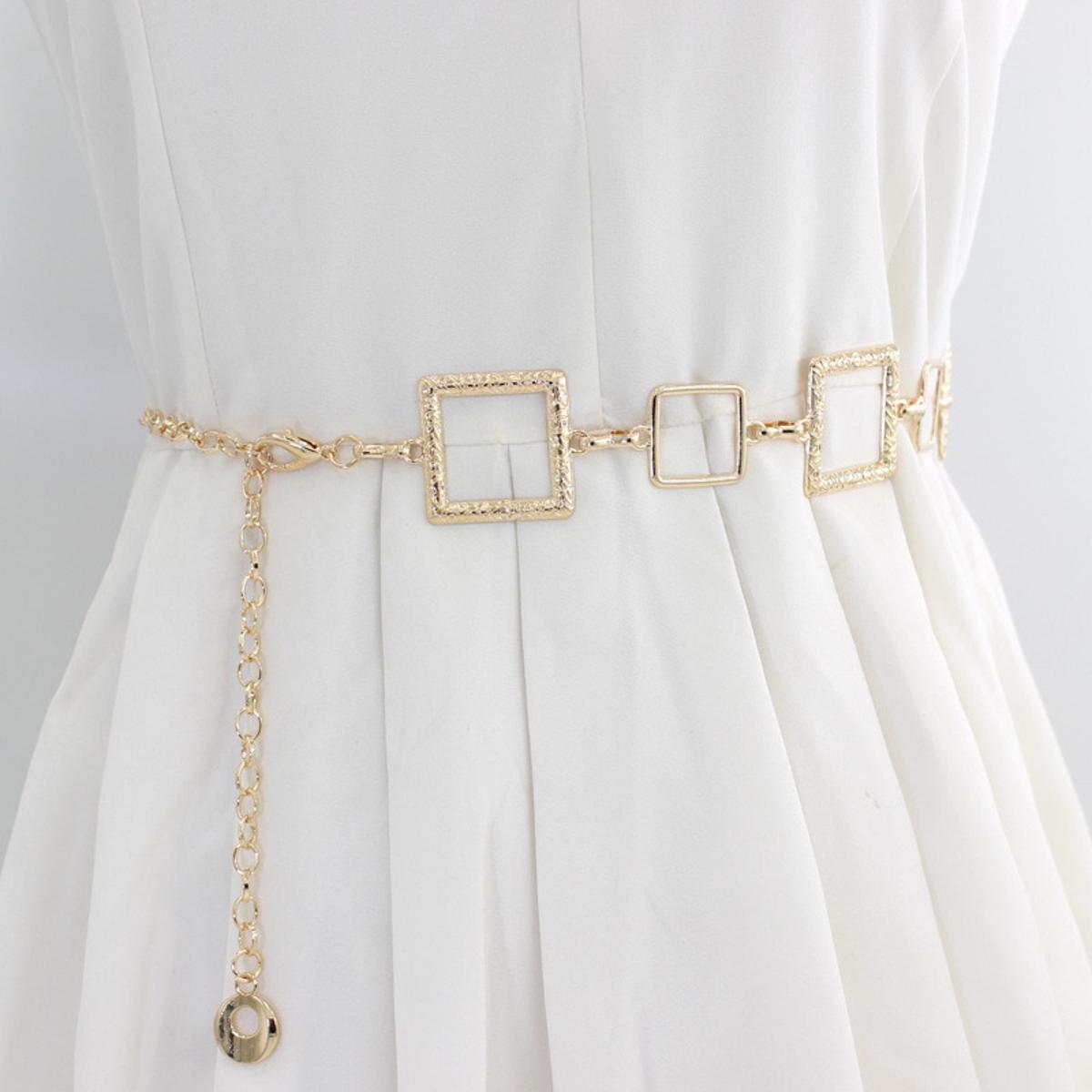 Gold chain shop belt for dress