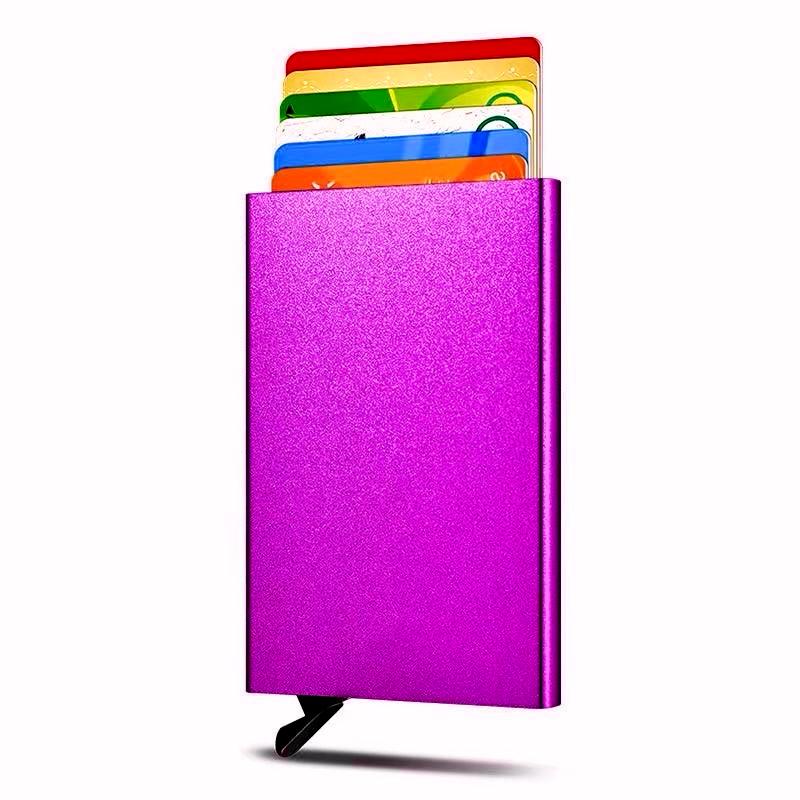 New Automatic Metal Pop Up Card Holder Wallet for Men and Woman Slim wallet Small Card holder