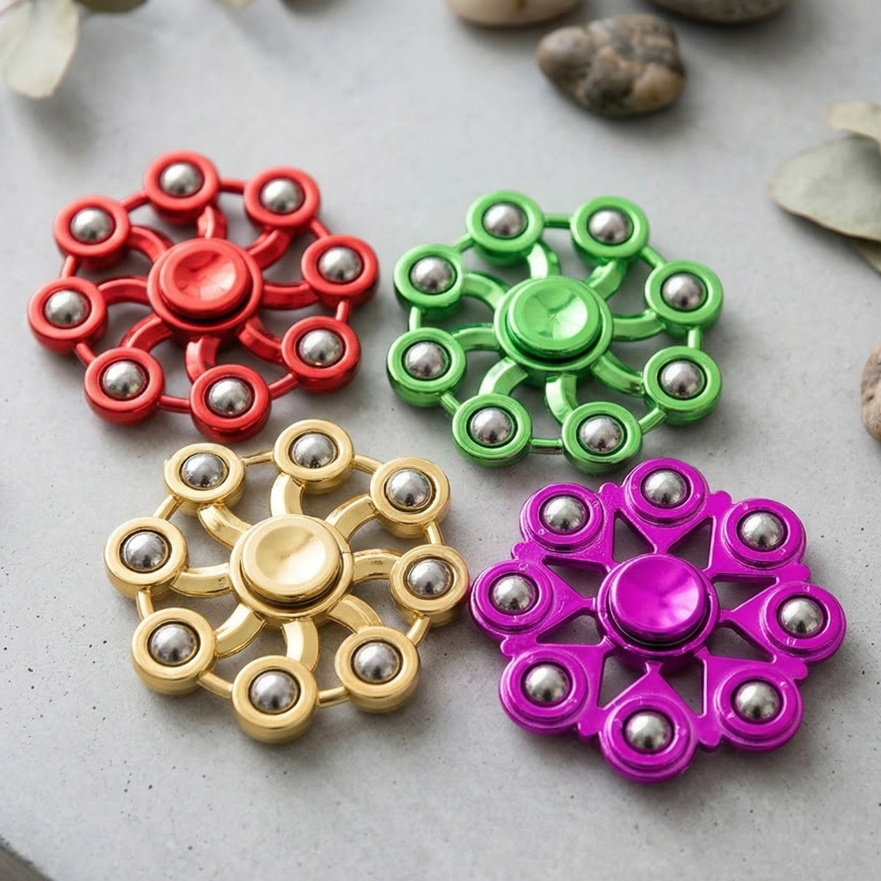 Spinner | Fingertip Gyroscope Metal Fidget Spinner | 8 balls, Ultra High speed Anxiety relief gadget for both Kids and adults