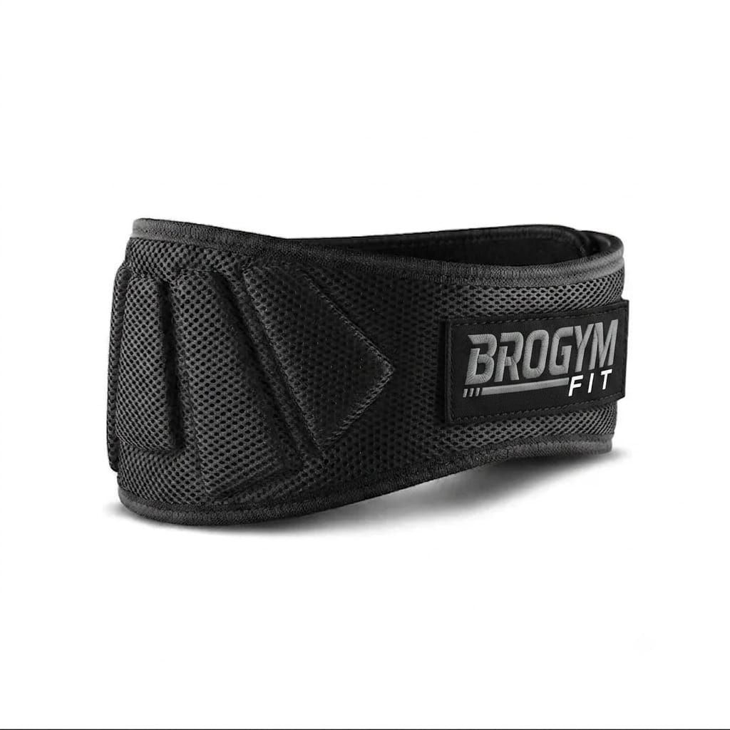 BROGYM FIT Weight Lifting Belt for Men & Women | 6 Inch Nylon Neoprene Padded Gym Belt | Core & Lower Back Support | Workout Waist Belt for Weightlifting, Powerlifting, Fitness