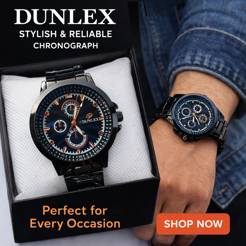 Luxury Men’s Wrist Watch Black Stainless Steel | Stylish Analog Watch | Best Gift for Mens | Black Stainless Steel Strap, Blue Dial, Gift Box Included by AS Watch | Watch for boys