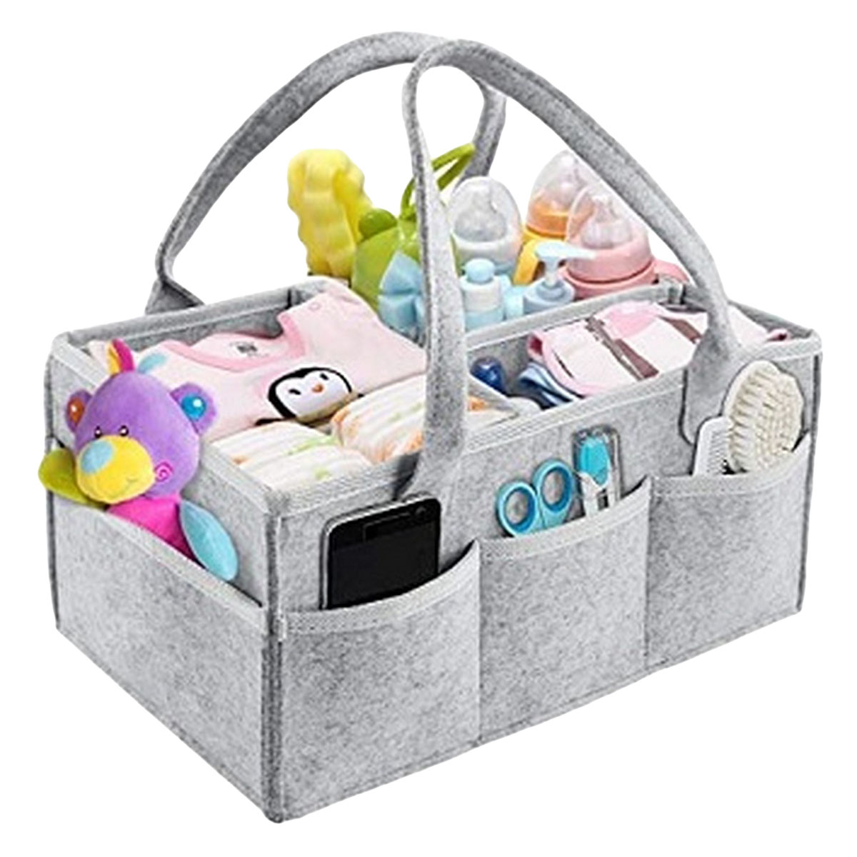 Baby Diaper Caddy Organizer - Foldable Storage Bag