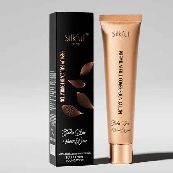 Silkfull Full Coverage Foundation for Dry Skin 30g | Hydrating & Moisturizing Liquid Makeup Base | Radiant Dewy Finish, Lightweight, Long-Lasting & Anti-Aging Formula