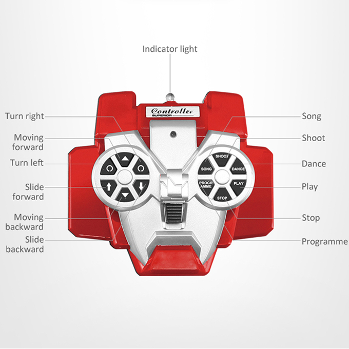 RC Police Mech Warrior Robot Shooter - Red