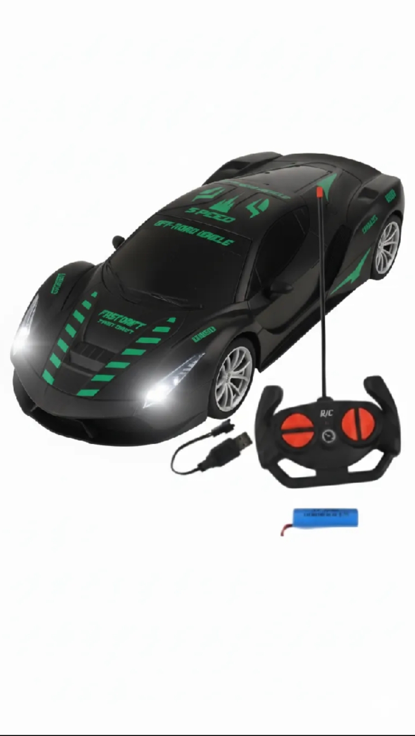 Speed Racing 1:20 RC Sports Car – Remote Control Drifting Model with Realistic Headlight & Exhaust Emulation, Rechargeable Battery & Cable, 2.4GHz Frequency for Smooth Control and High-Speed Performance. Perfect Gift Baby Birthdays, Kids Exams & Game Toy
