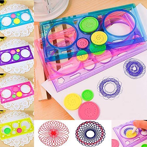 Geometric Ruler Stencil Design Ruler Set Spiral Art Classic Toy