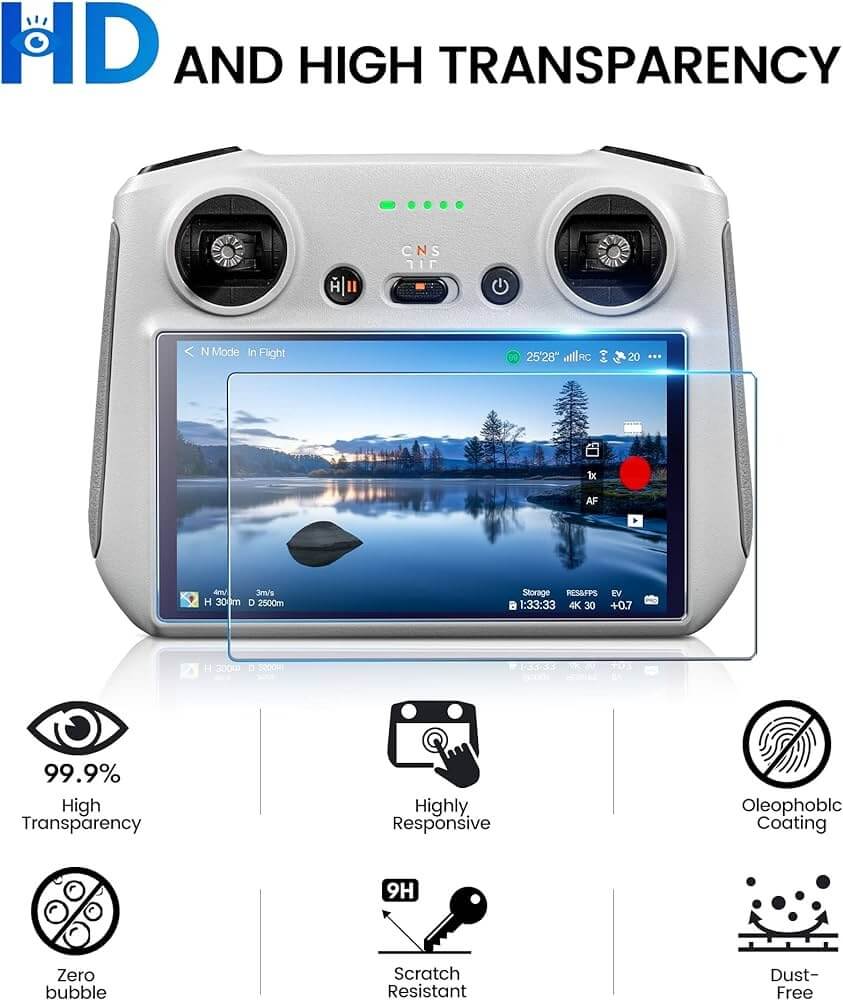 Screen Protector Tempered Glass Protection For DJI Mini 3 Pro/DJI Air 3 RC2 Remote Controller