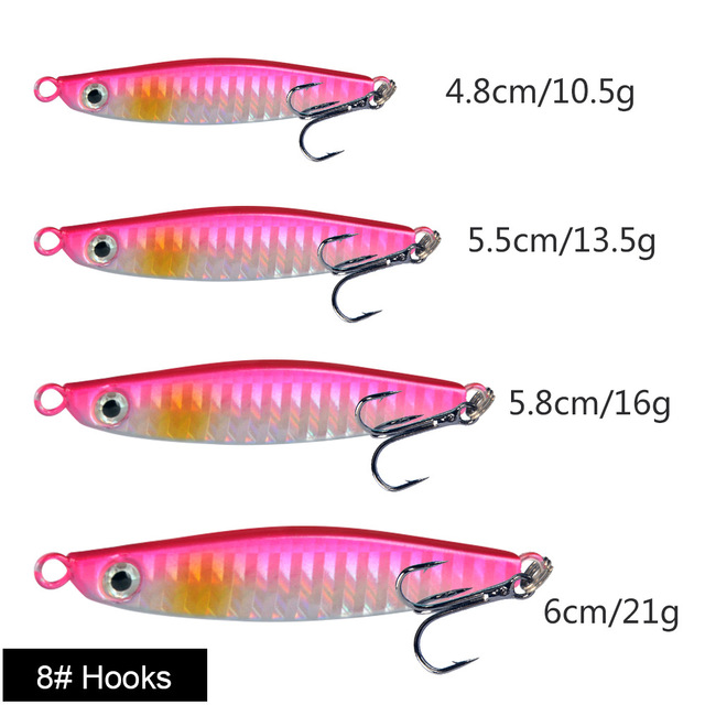 Metal Jig Fishing Lure Weights Four different weights Hard Bait Bass  Fishing Bait Tackle Trout Jigging Lure Jigs Saltwater Lures