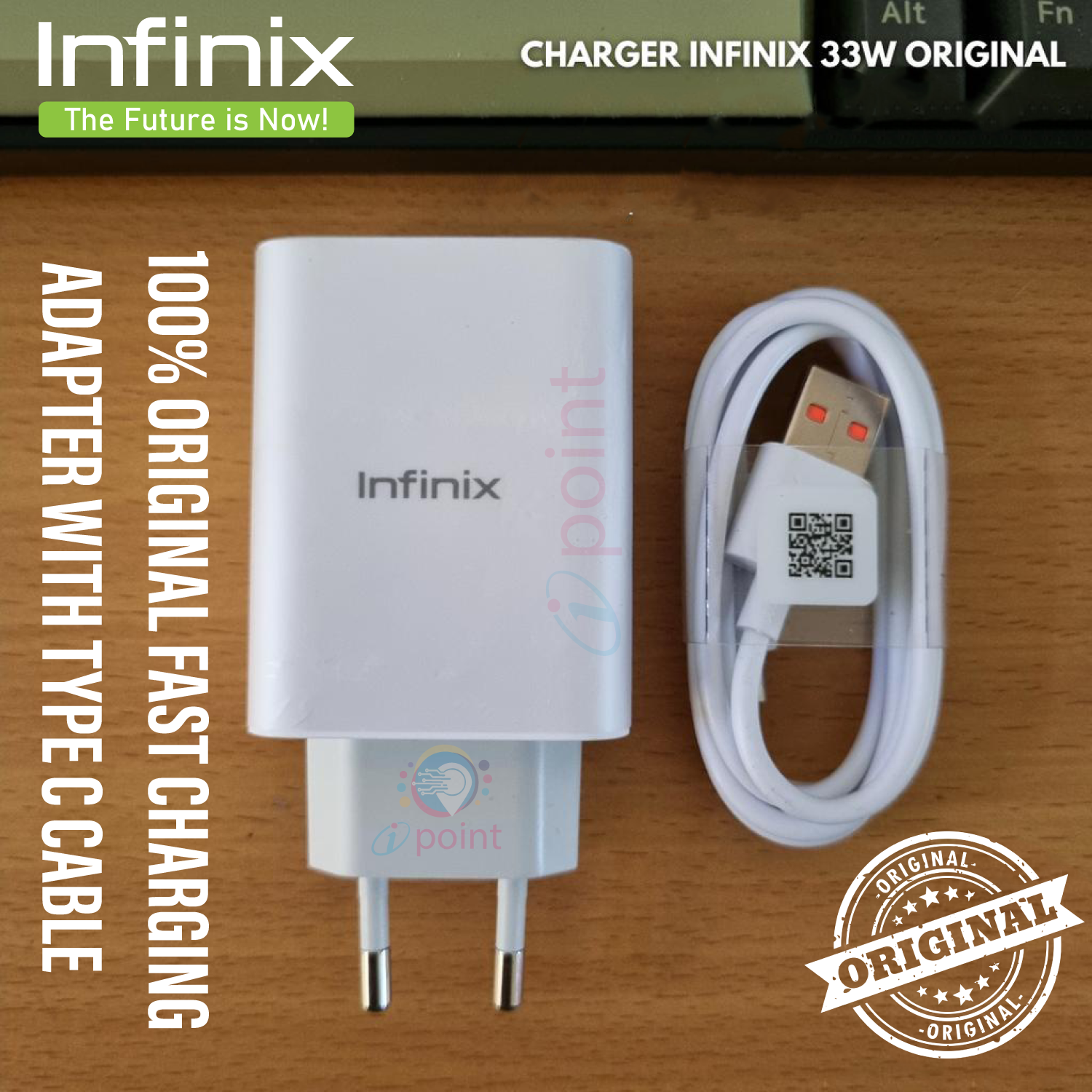 Kabel Usb Infinix Note Original Charger Infinix Original 33W Fast