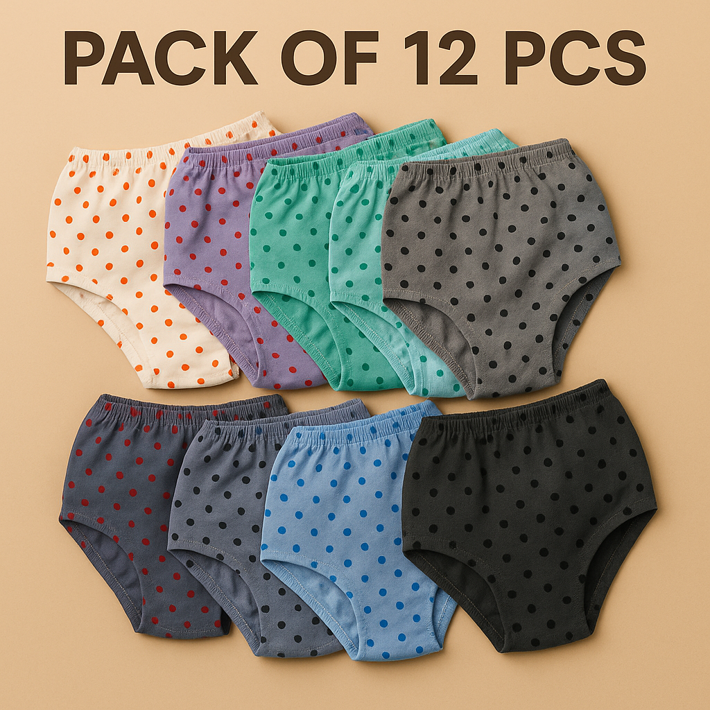 Pack of 12 baby new born baby diaper cotton panties | kids underware | girls boys | baby chadi napkin