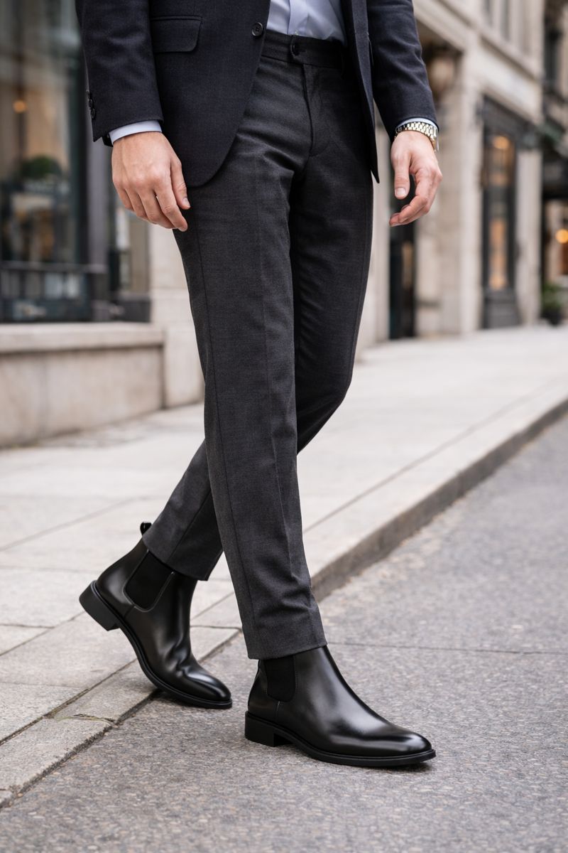 Chelsea Trending Boots | Chelsea Leather Shoes | Pair of Chelsea Boots | Genuine Leather Chelsea Boots - CLASSIC STYLE,