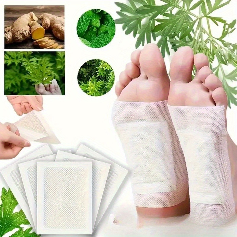 10 Pieces Detox Foot Patches Pads – Natural Herbal Cleansing Foot Pads for Body Detox & Relaxation | Reduces Swelling, Relieves Heel Pain, Improves Blood Circulation & Sleep Quality, Perfect Foot Care for Men & Women