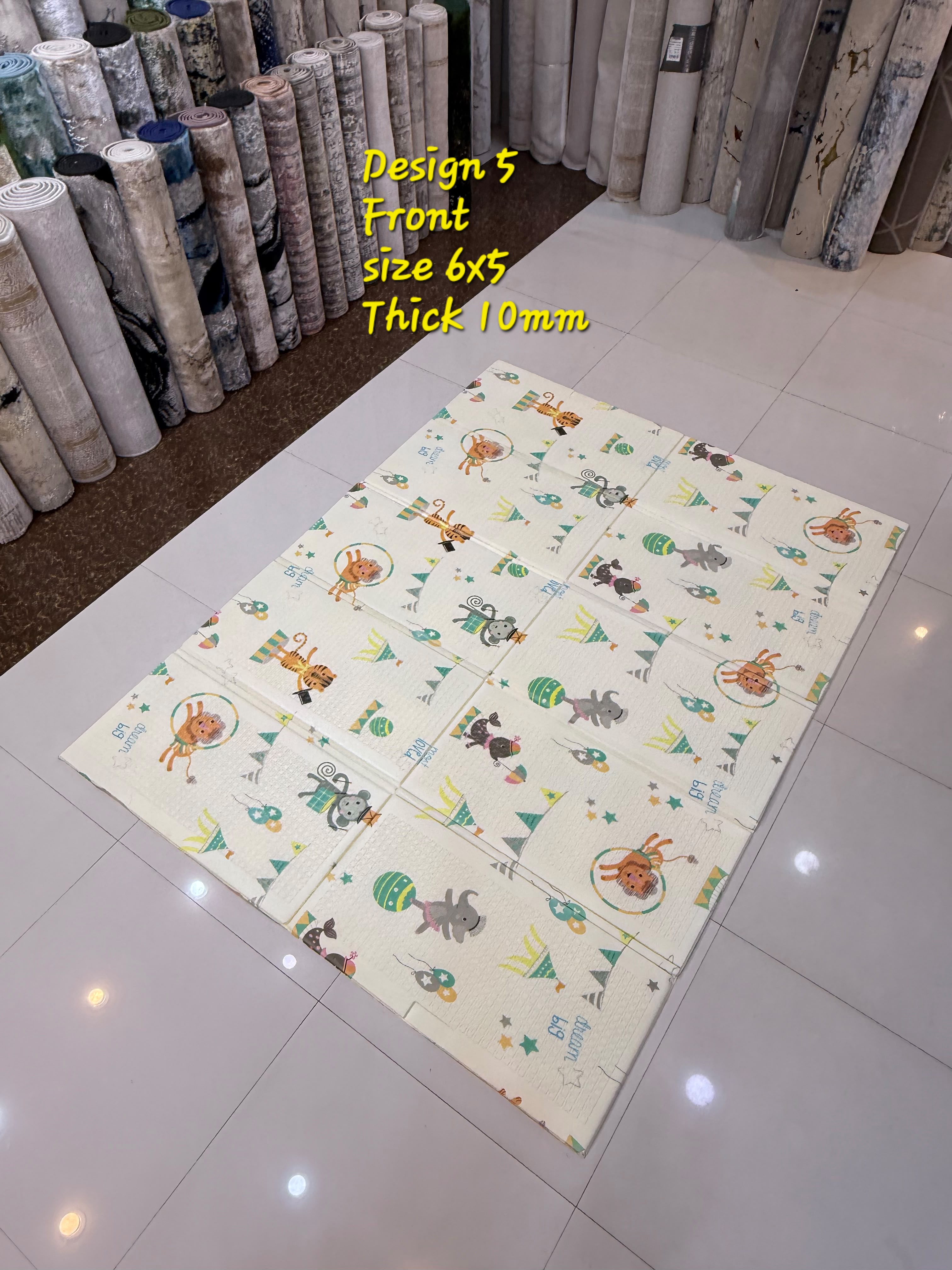 Baby Play mat,  (6X6.5 Ft) Extra Large & Thick Foam Crawling mat, Reversible & Waterproof Baby Mat for Infants, Toddlers, Kids Indoor Outdoor, Portable playmat for Babies with Travel Bag