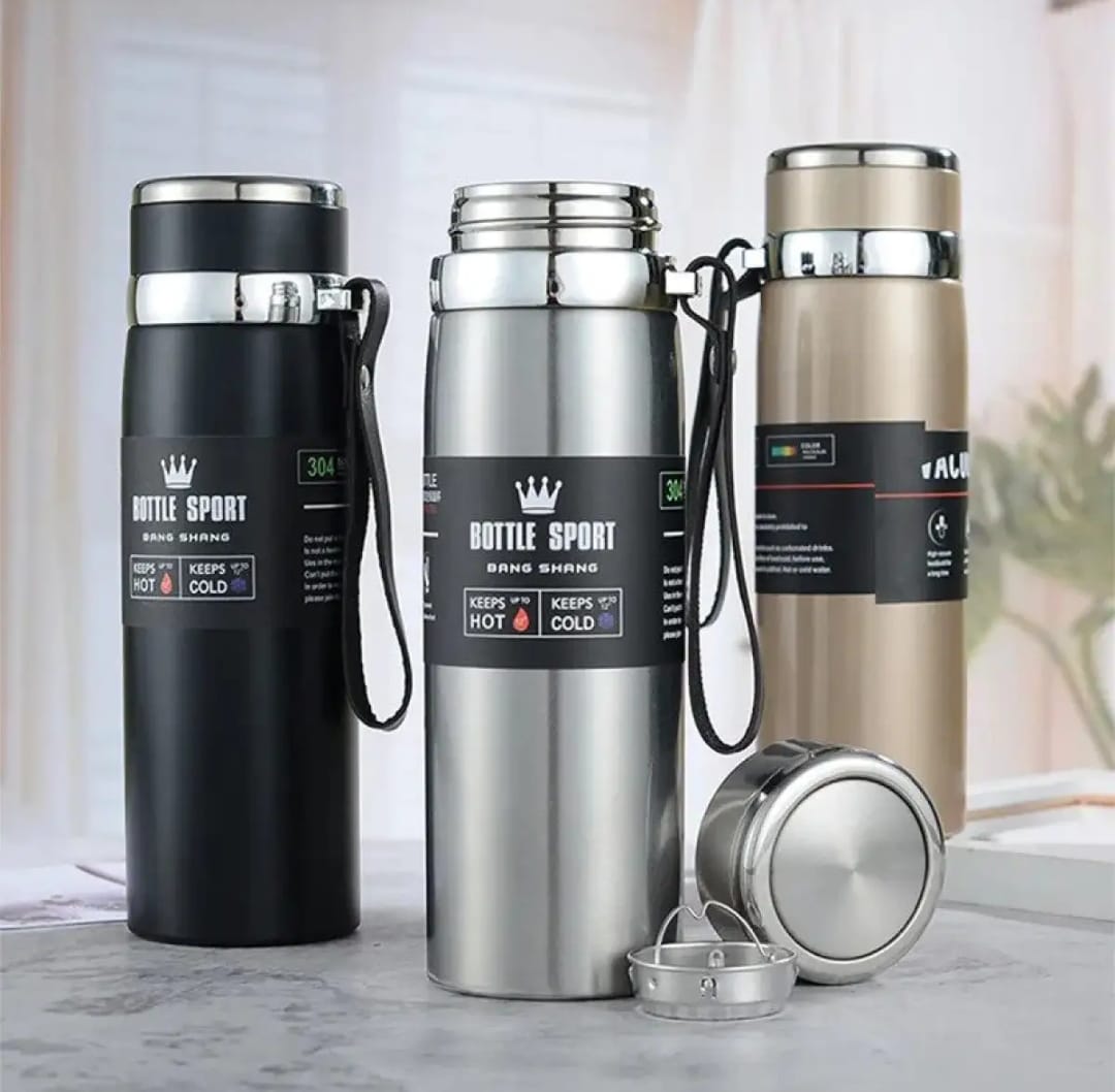 BOTTLE SPORT Insulated Stainless Steel Water Bottle 800ml/1000ml - Hot/Cold Thermal Flask