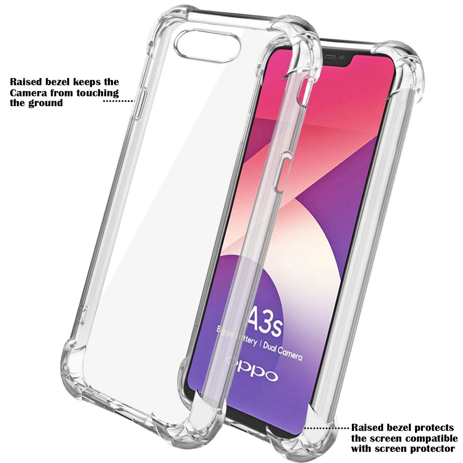 oppo a3s silicone back cover