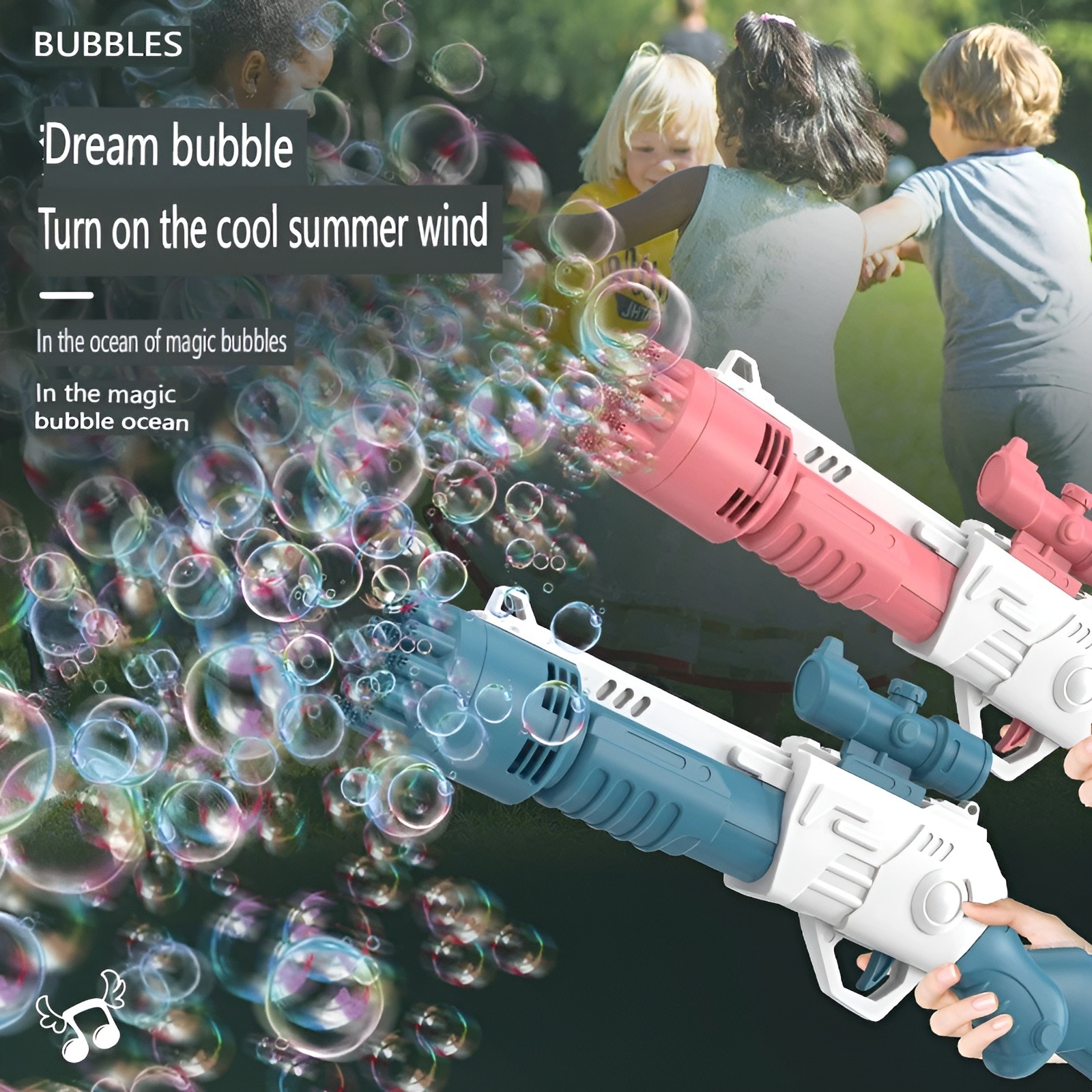 Electric Bubble Gun For Kids 19 hole Electric Rifle Bubble Gun in Pakistan