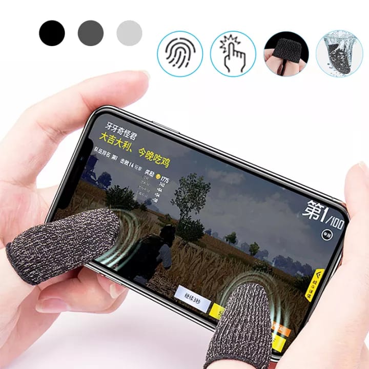 pack of 2  D9 Trigger Triger + Thumb Gloves Sleeves For Pubg Mobile Controller Gamepad