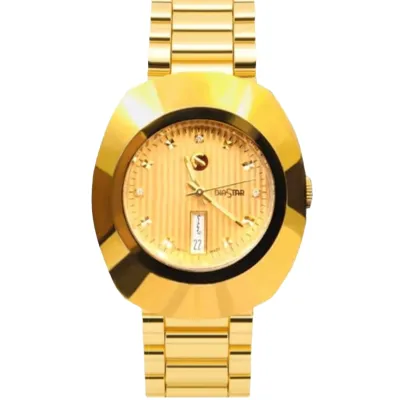 Golden colour watch outlet for man