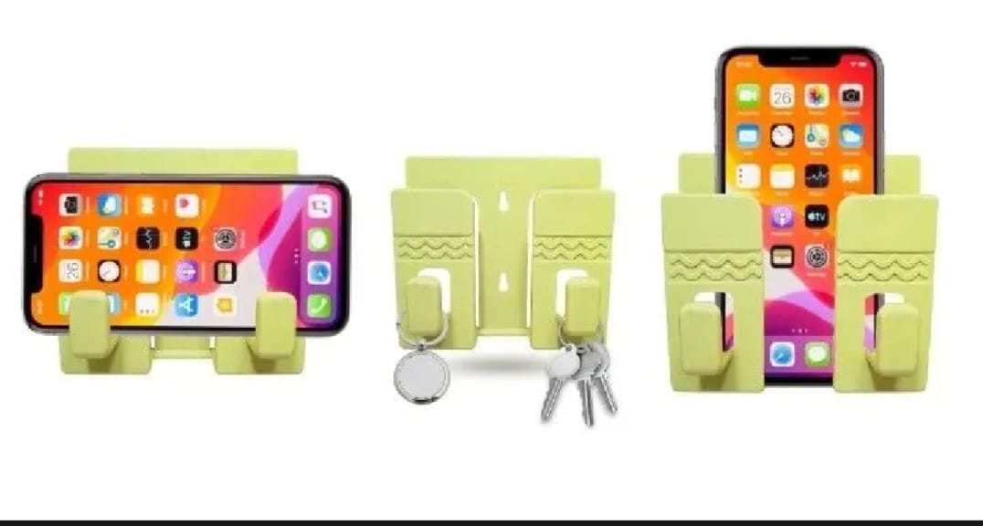 Wall Mobile Holder | Strong Adhesive Stand | Perfect for Charging | Anti-Slip Design | Space Saving Phone Mount