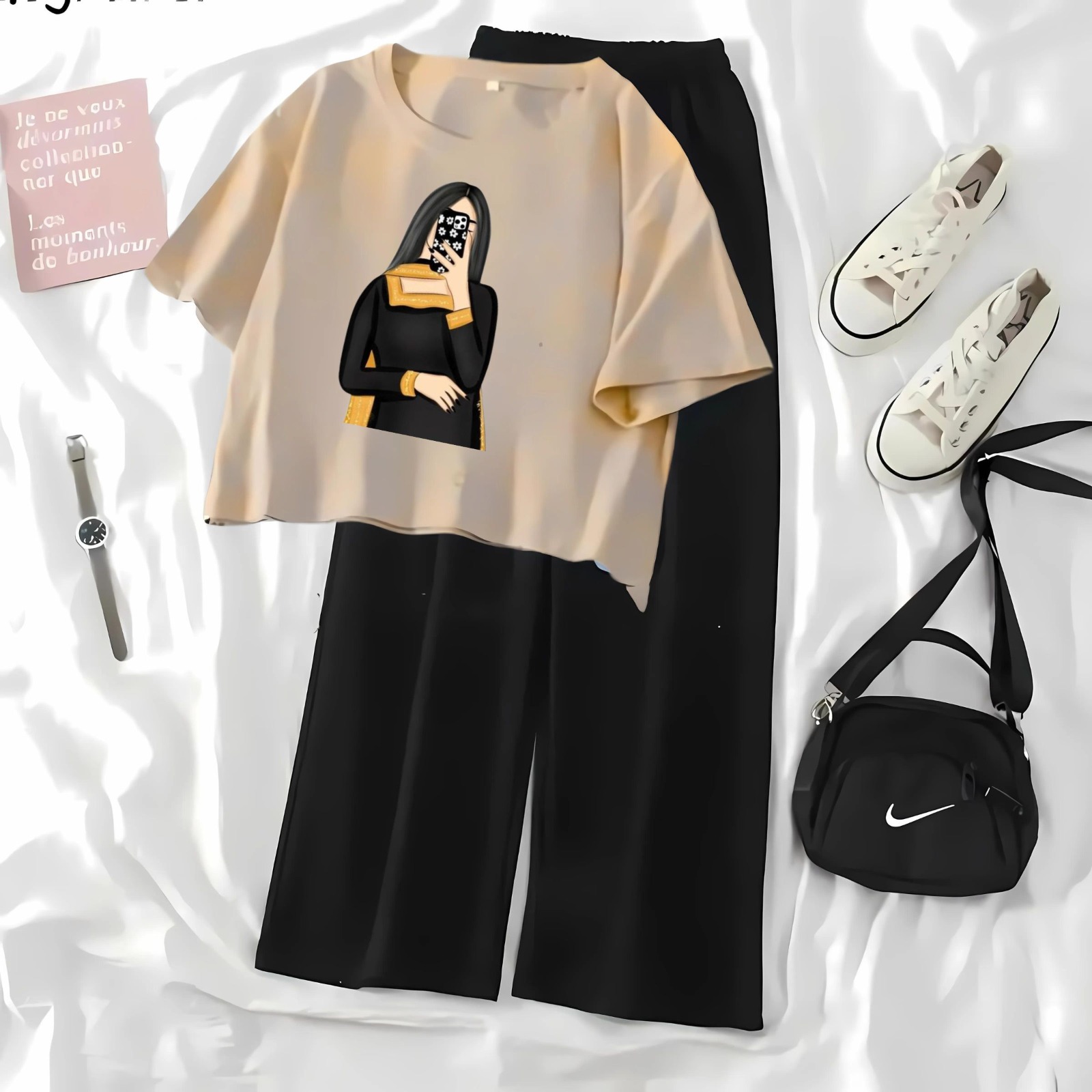 High Quality Crop Top Suits For Women and Girls Tshirts and Trouser