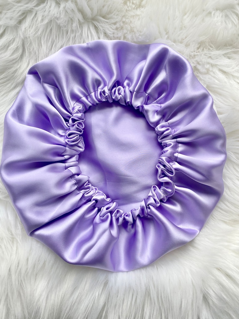 Luxury Silk Satin Sleep Cap with Free Scrunchie, Adjustable Wide Band, Frizz-Free Hair Protection