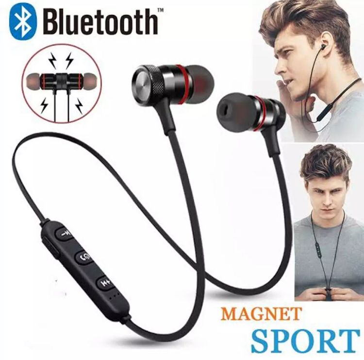 M5 Wireless Magnetic Bluetooth Neckband | Sports Earphones | Stereo Sound | Mic for Calling | Connect With All Bluetooth Devices.