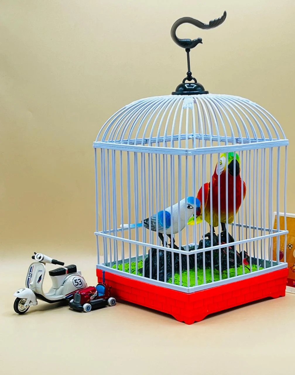 Beautiful Singing Birds Induction Electric Parrot Toy Bird Children Parrot Cage Toys For Kids