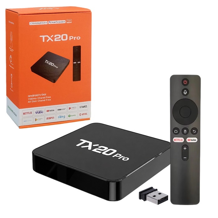 X96Q Pro - 8GB 128GB - Smart Android Tv Box with Simple Remote and TX20 PRO with Voice Remote,  Including Free Movies, Web-series Apps Installed  - Android TV Box By Al-Buraq Tech Zone