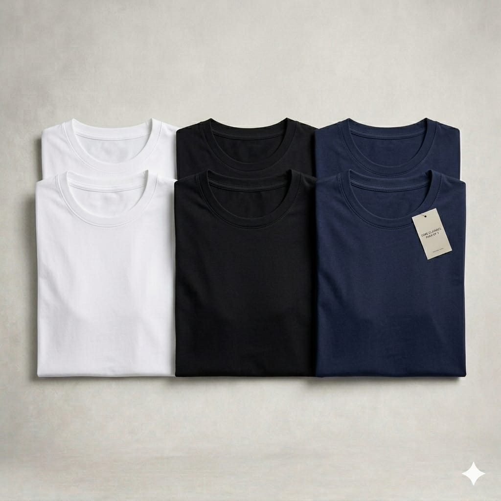 TF Clothing | Pack of 5 Unisex Multicolour Summer Plain Basic Half Sleeve Trendy Casual Wear t shirts for men