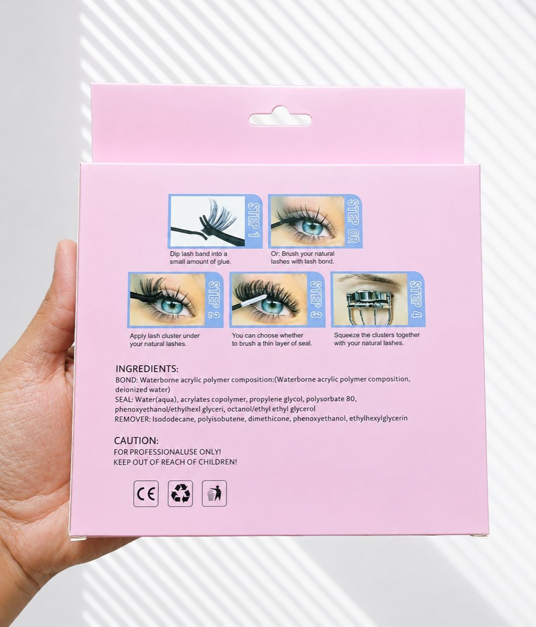 DIY Eyelash Extension Kit, Lash Cluster Kit With Waterproof Strong Hold Eyelash Bond, Eyelash Remover and Tweezer (200 clusters)