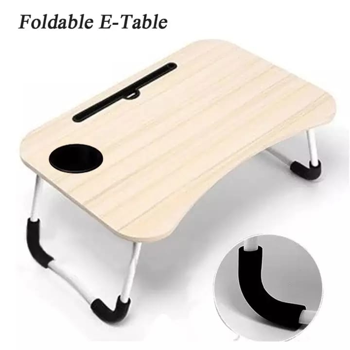New Dormitory Bed Desk Folding Laptop Bed Table foldable gaming breakfast laptop study table thick wood beautiful design non skid kids homework office desk, Drawer & simple,2 variant home desk reading table multipurpose cup holder and notebook stand