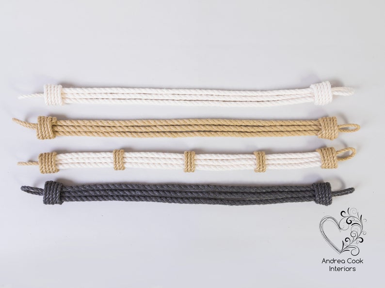 "Handmade Jute Rope Curtain Holder – 18 Inches | Rustic Tieback for Boho & Natural Home Decor"