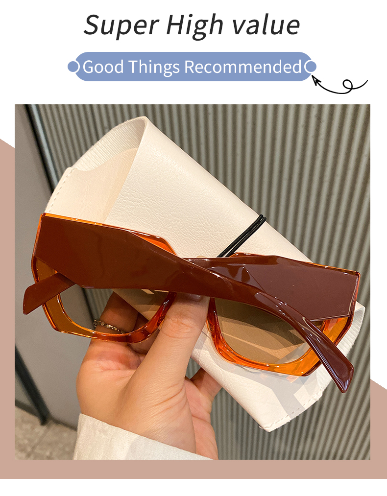 GM LUMIAS Oversize Irregular Cat Eye Sun Glasses Women Fashion