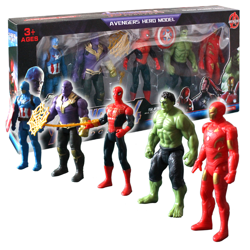 Kids' Avengers Superheroes Pack 5 Action Figures with Accessories Included