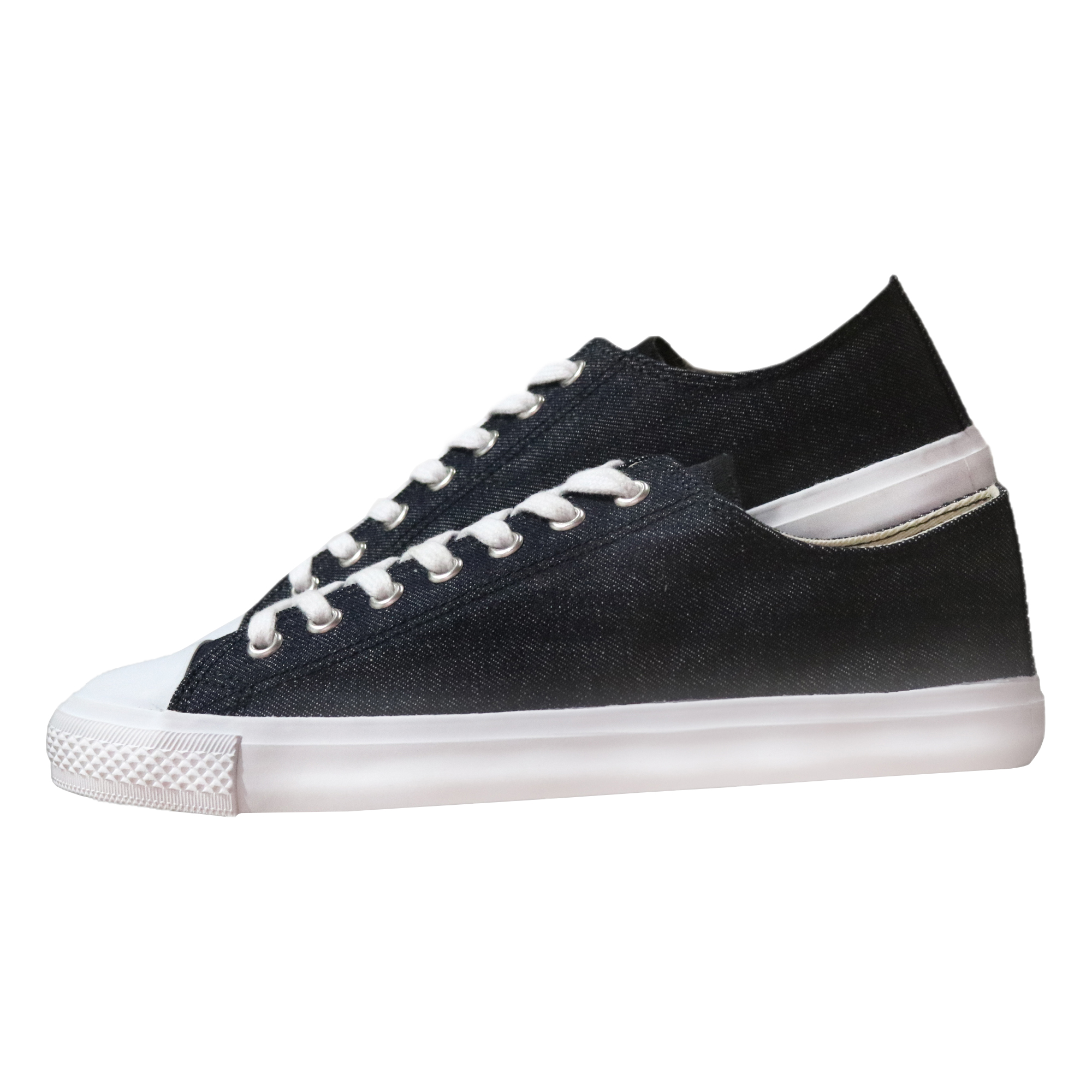 Casual jean Black & Jean Blue sneakers for men and women of Hbrand with sport quality  Hand Made Custom Vulcanized Sneakers Shoes