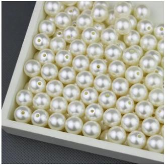 Pick Size 4mm, 6mm,10mm and 14mm Off White Shell Pearl Beads Round Loose Spacer Beads For Jewelry Making DIY Bracelets Necklace Accessories | pearl beads with hole